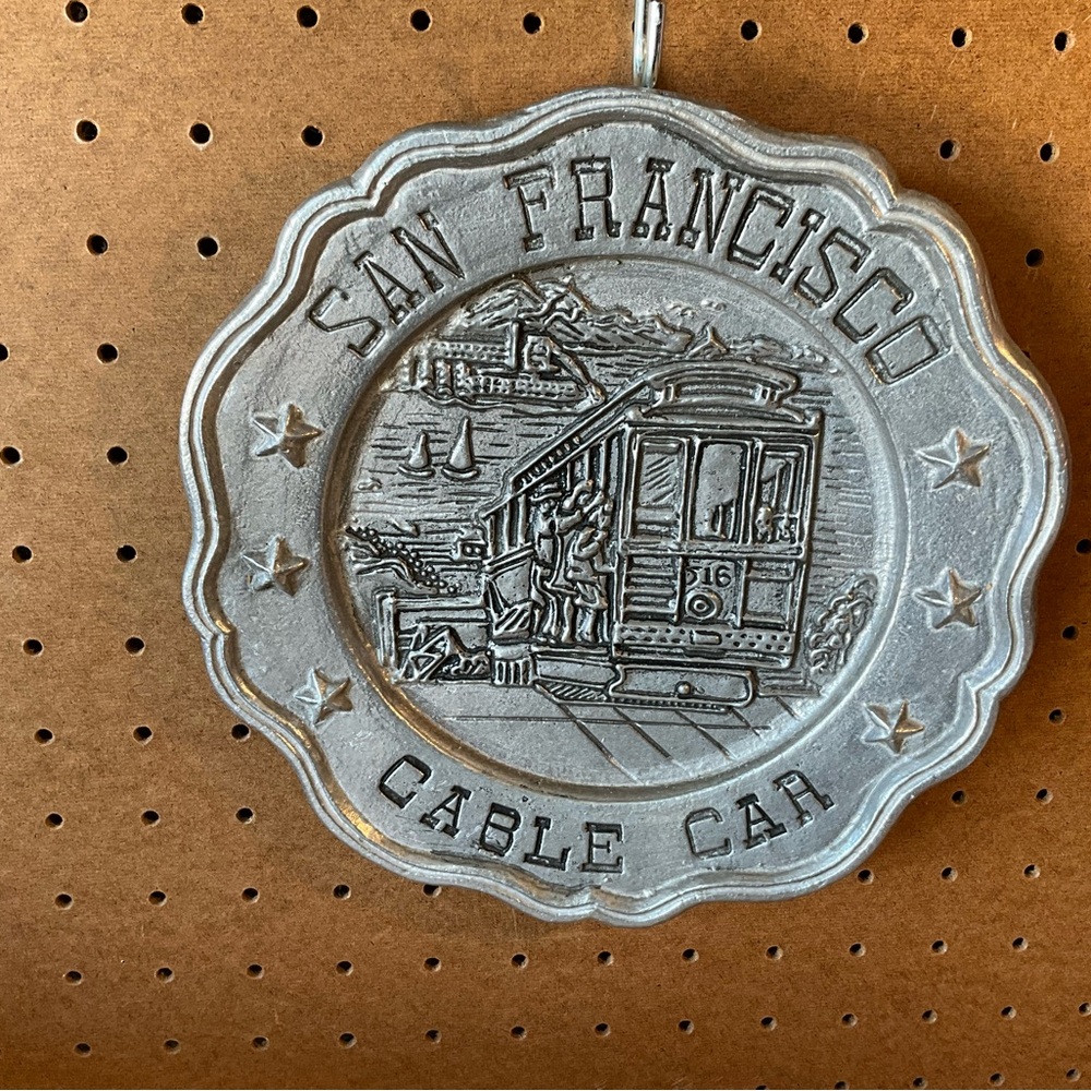 San Francisco Cable Car Wall Plaque/Plate. 8 inches. Estate Find.